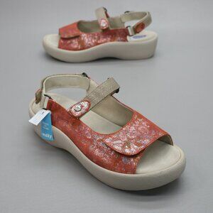 Wolky 41 Ladies 10 Jewel Slingback Comfort Adjustable Hook Loop Straps Sandals